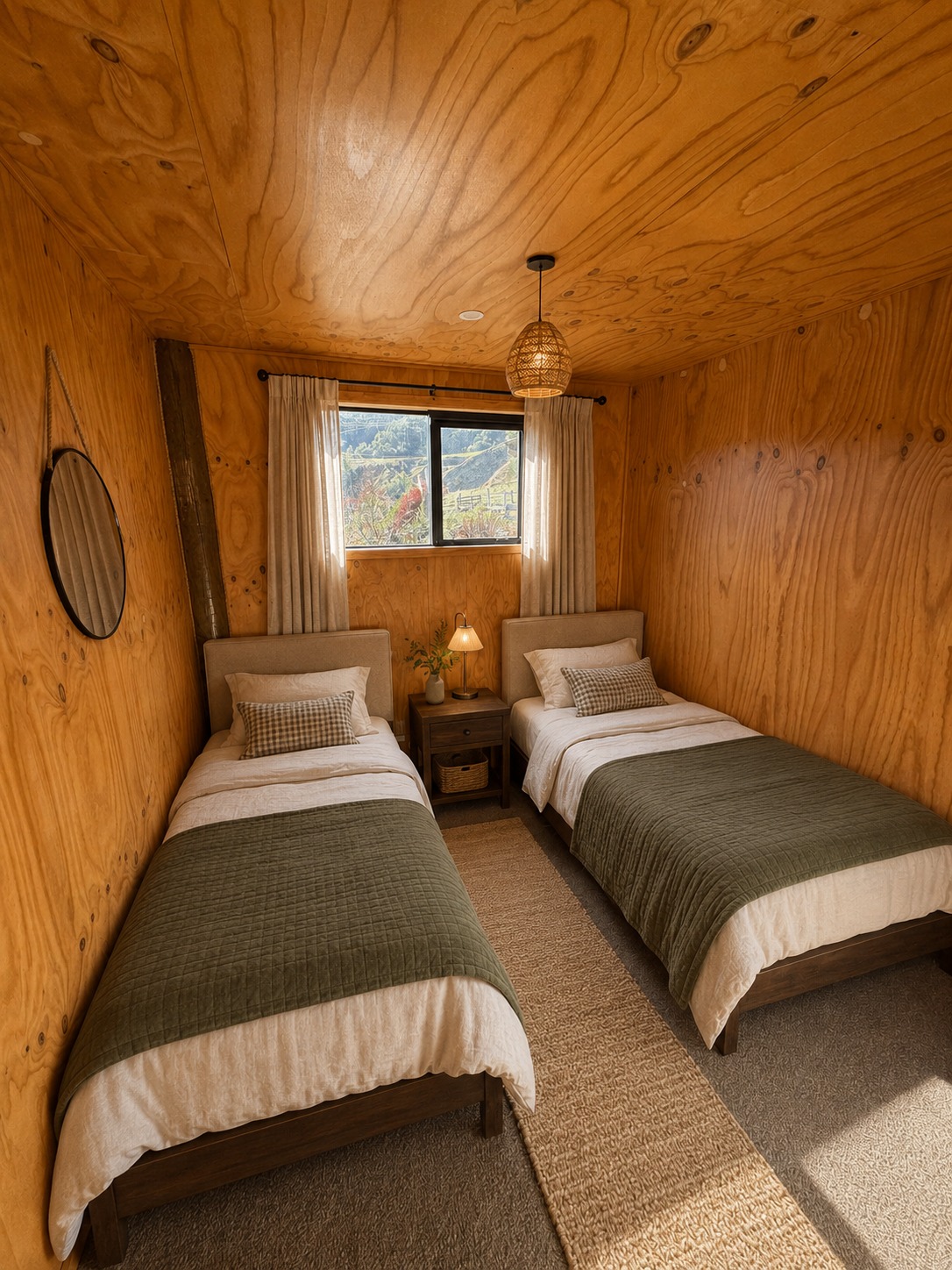 Twin bedroom at Wilderbliss farm stay